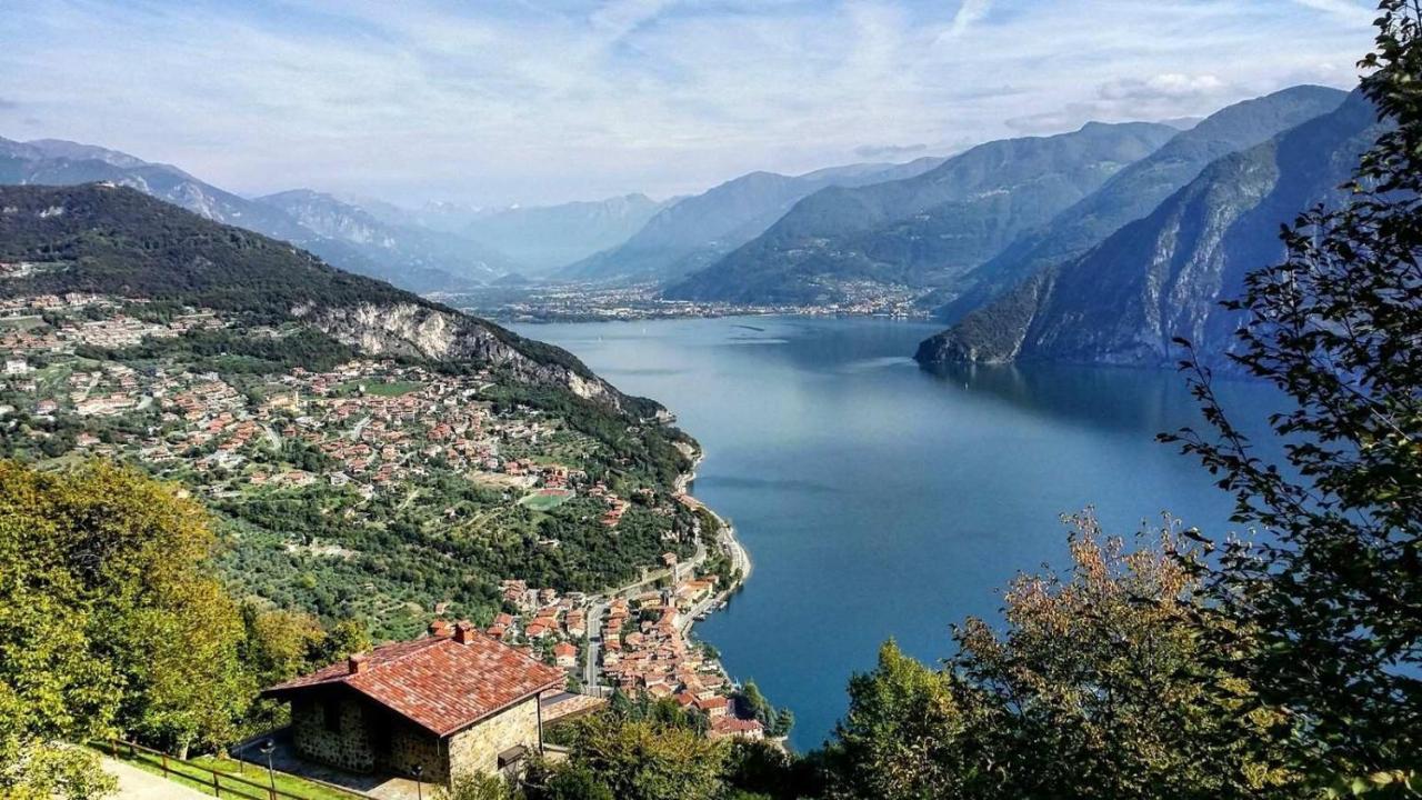 Irina'S House With View On Like And Swimming Pool Apartment Riva di Solto Exterior photo